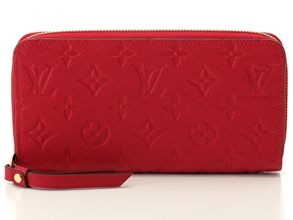 Louis Vuitton Monogram Empreinte Zippy Wallet Cerise Red